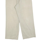 DKNY Womens Cotton Blend Beige Regular Straight Trousers W30 L26 Classic Zip