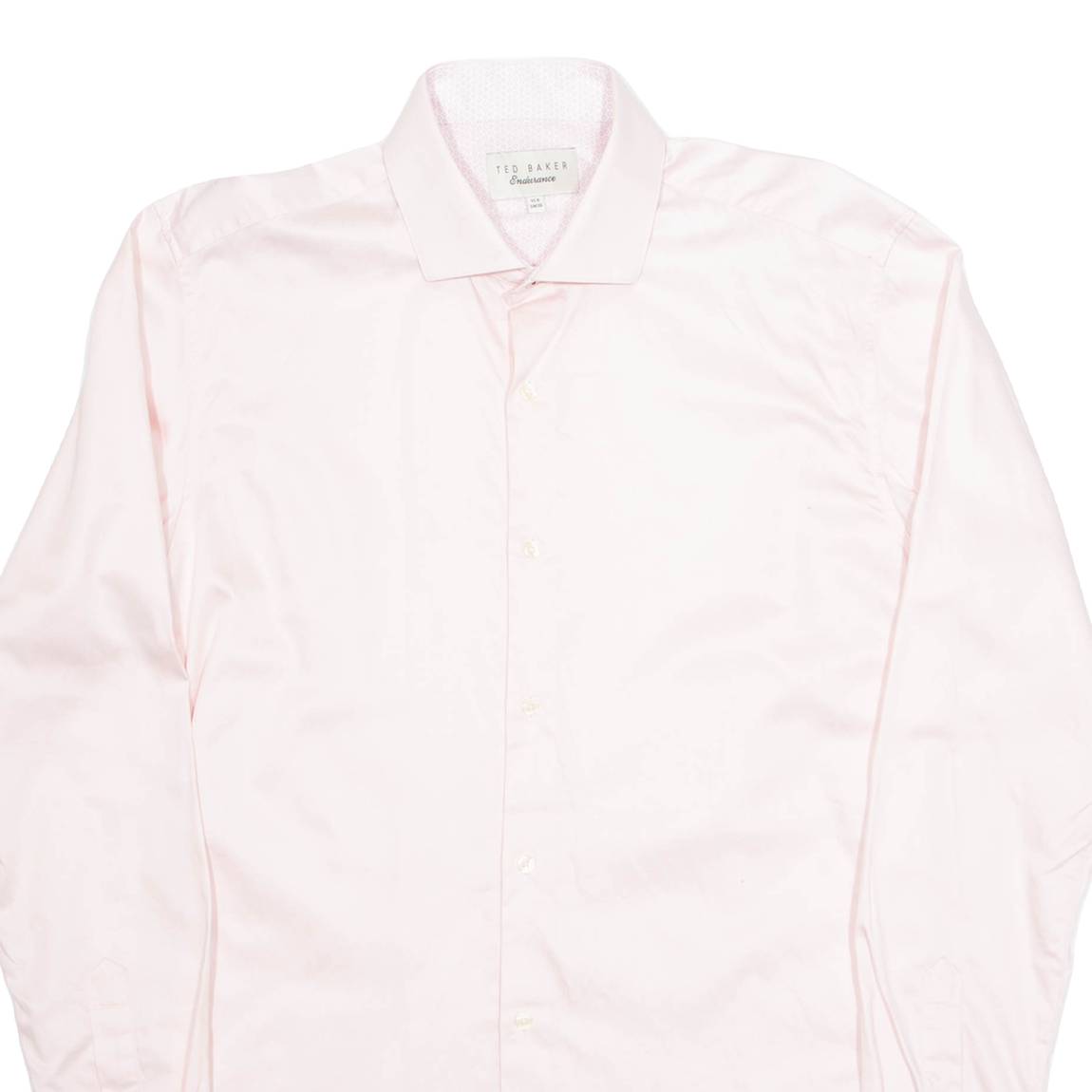 TED BAKER Endurance Mens Plain Shirt Pink Long Sleeve M