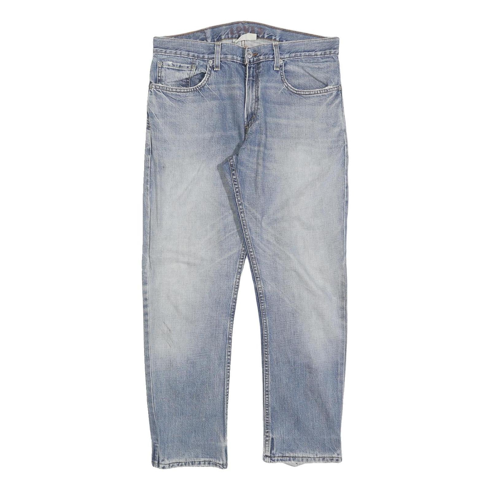 LEVI'S 527 Low Bootcut Mens Jeans Blue Slim Bootcut Denim Light W32 L27 Zip