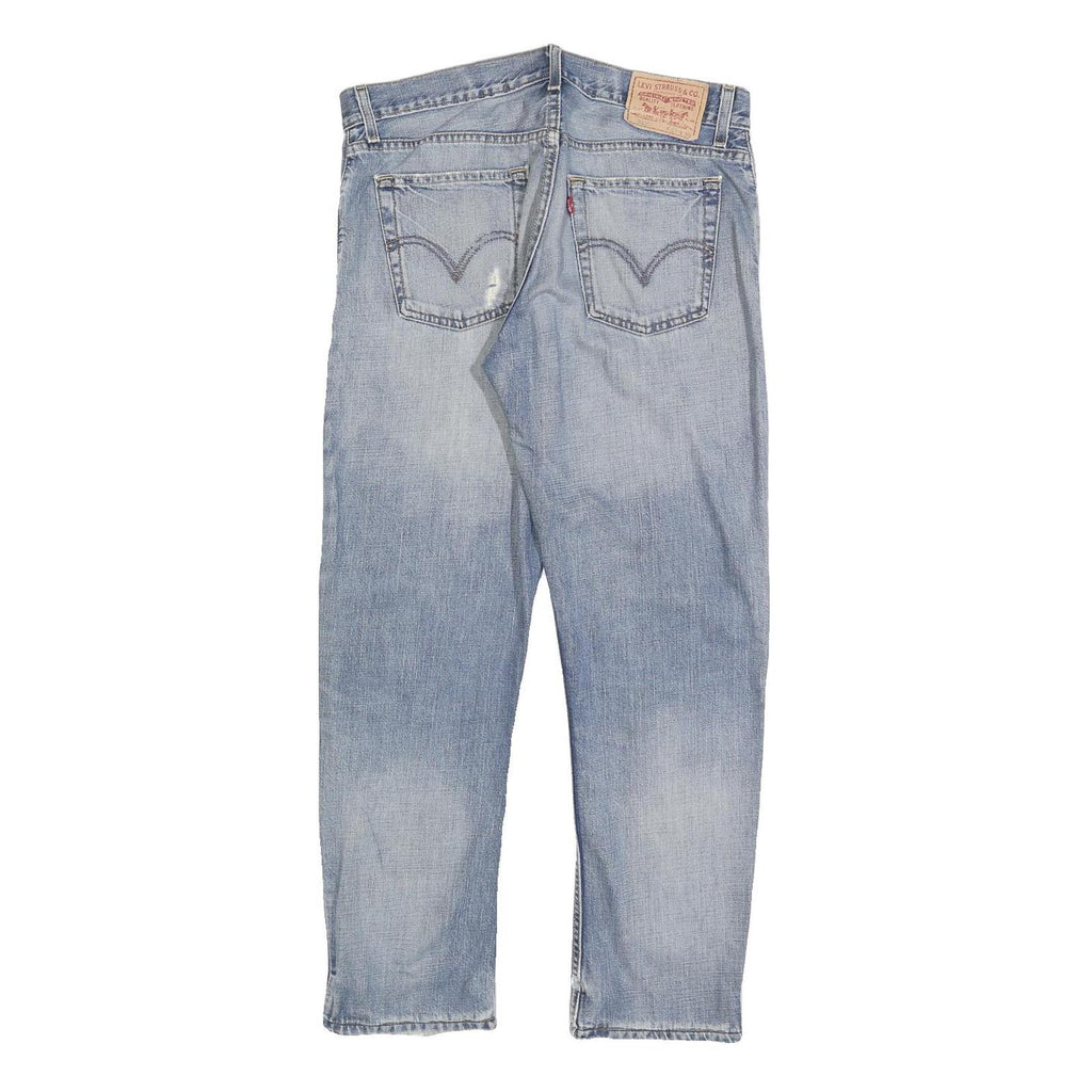 LEVI'S 527 Low Bootcut Mens Jeans Blue Slim Bootcut Denim Light W32 L27 Zip