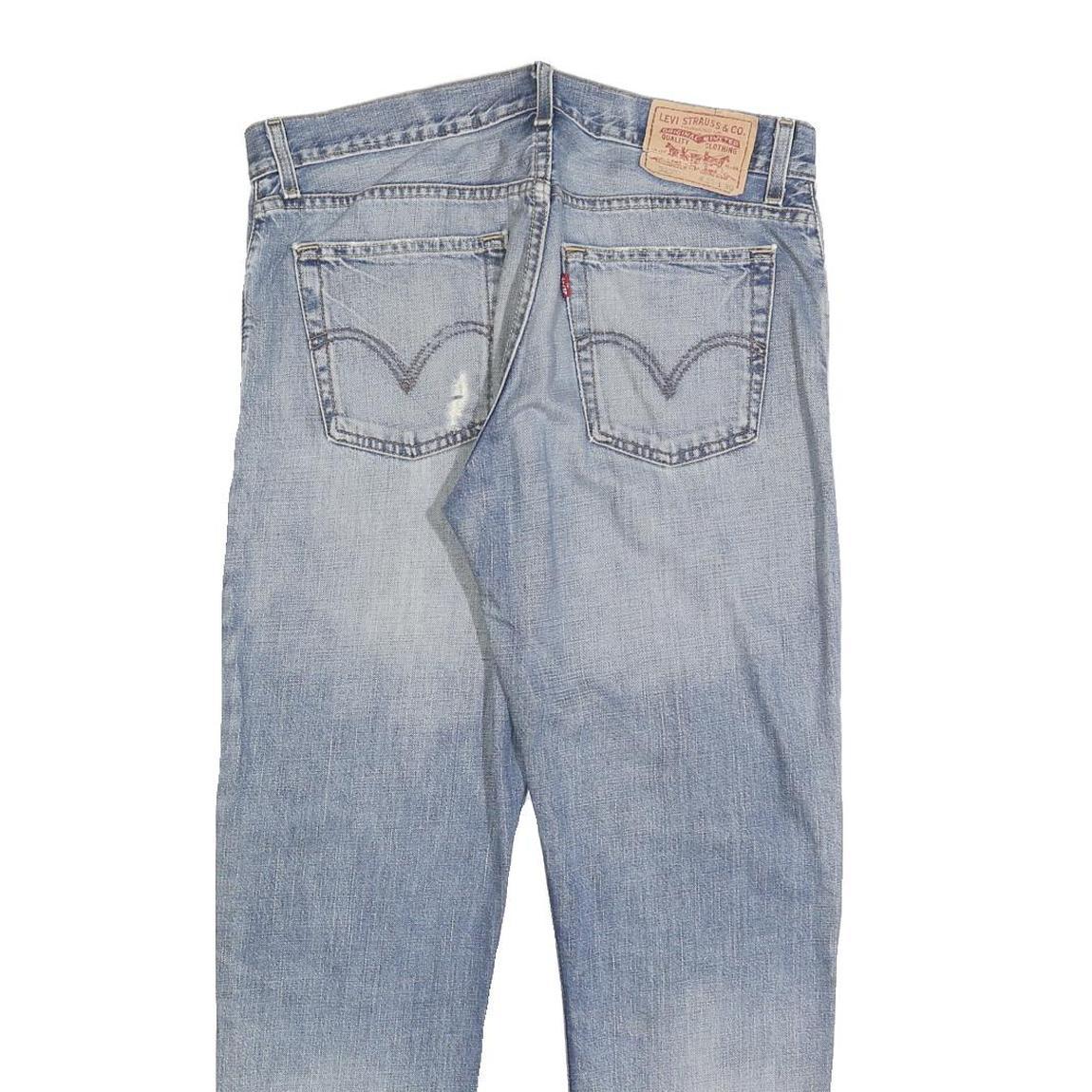 LEVI'S 527 Low Bootcut Mens Jeans Blue Slim Bootcut Denim Light W32 L27 Zip