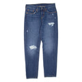 LEVI'S 501 Jeans Distressed Womens Blue Regular Straight W26 L28