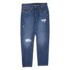 LEVI'S 501 Jeans Distressed Womens Blue Regular Straight W26 L28