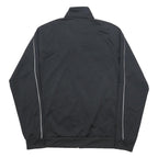 ADIDAS Mens Black Zip Jacket L Polyester Plain Sports Training Track Top