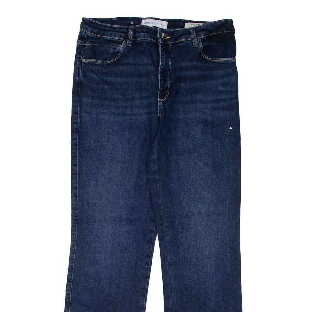 GUESS Mid Rise Womens Jeans Blue Regular Straight W30 L30