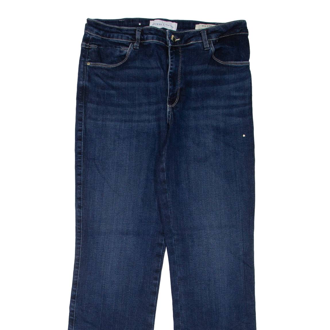 GUESS Mid Rise Womens Jeans Blue Regular Straight W30 L30