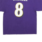 NFL Mens Purple Baltimore Ravens Jackson 8 Graphic T-Shirt XL Crew Neck Short