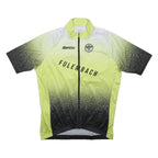 SANTINI Mens Yellow & Black Graphic Cycling T-Shirt 3XL Short Sleeve Zip Collar