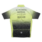SANTINI Mens Yellow & Black Graphic Cycling T-Shirt 3XL Short Sleeve Zip Collar