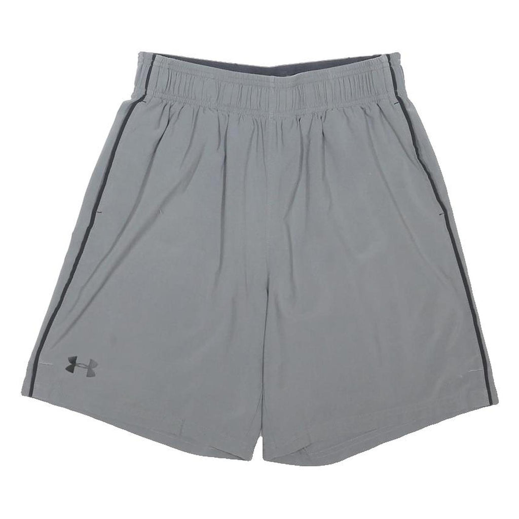 UNDER ARMOUR Mens Shorts Grey Sports Casual Polyester Blend M W28 Elastic