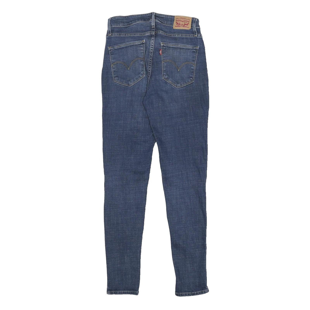 LEVI'S 721 Womens Slim Skinny Denim Medium Blue W27 L30 Cotton Blend Zip Jeans