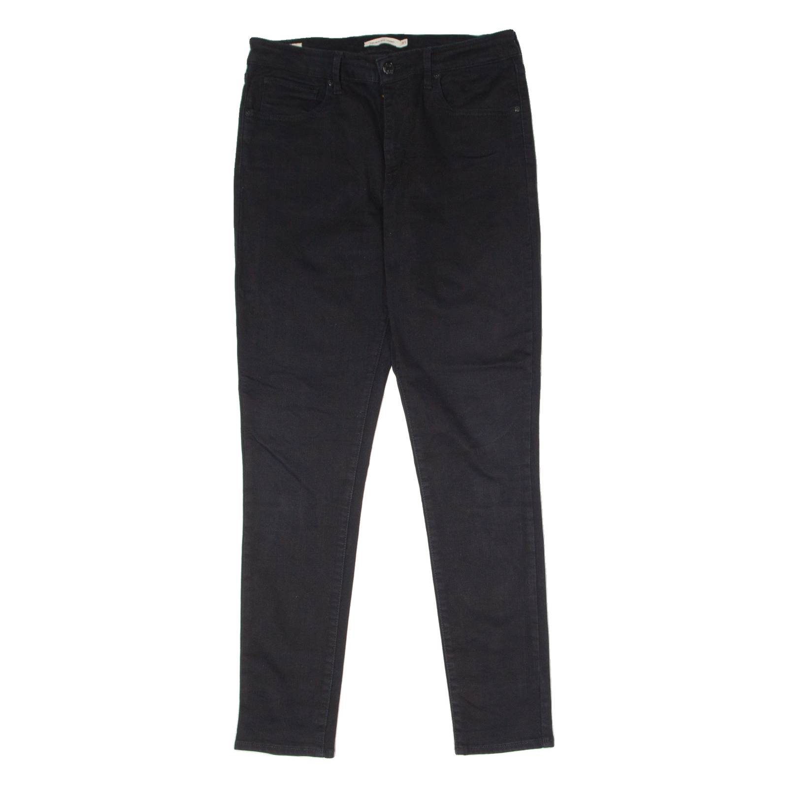 LEVI'S 721 High Rise BIG E Womens Trousers Black Regular Skinny W31 L30