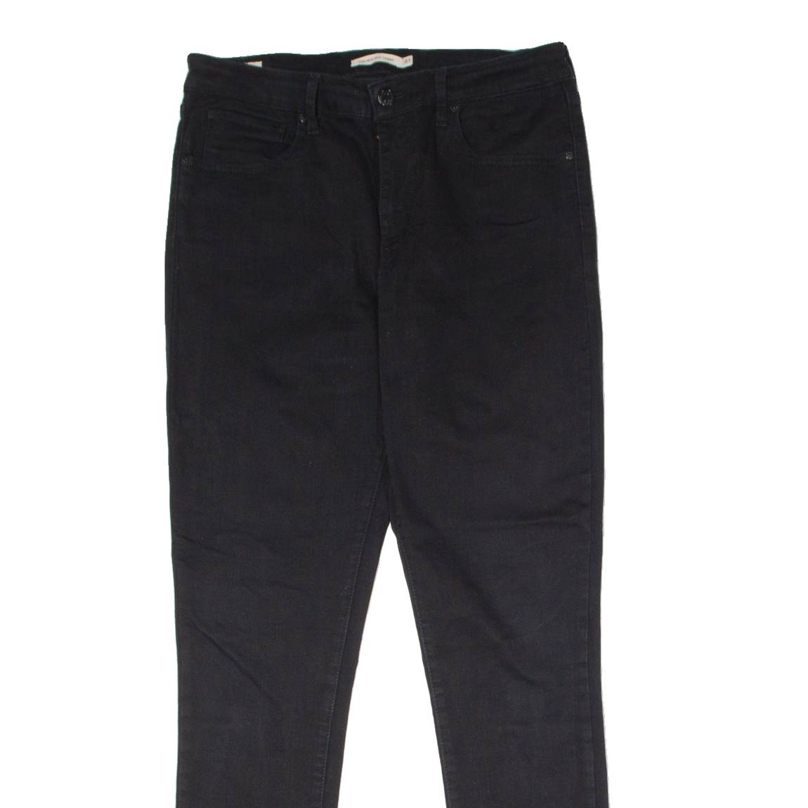 LEVI'S 721 High Rise BIG E Womens Trousers Black Regular Skinny W31 L30