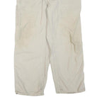 CARHARTT Mens Cotton Blend Beige Regular Fit Straight Leg Trousers W36 L28