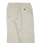 CARHARTT Mens Cotton Blend Beige Regular Fit Straight Leg Trousers W36 L28