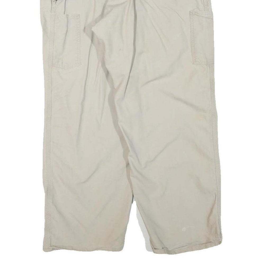 CARHARTT Mens Cotton Blend Beige Regular Fit Straight Leg Trousers W36 L28