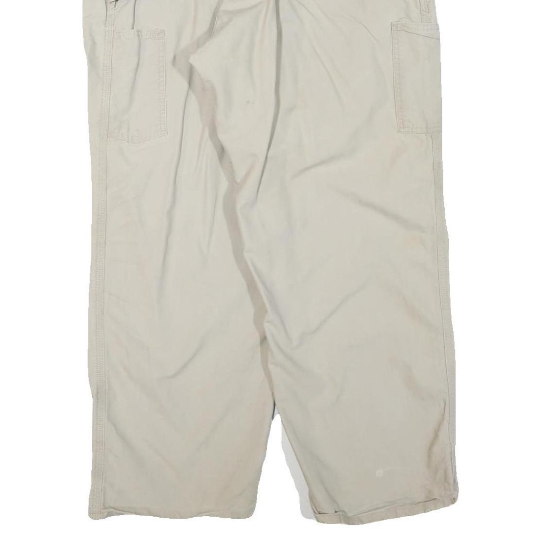 CARHARTT Mens Cotton Blend Beige Regular Fit Straight Leg Trousers W36 L28