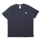 ADIDAS Mens Black Graphic T-Shirt XL Short Sleeve Crew Neck Cotton Blend