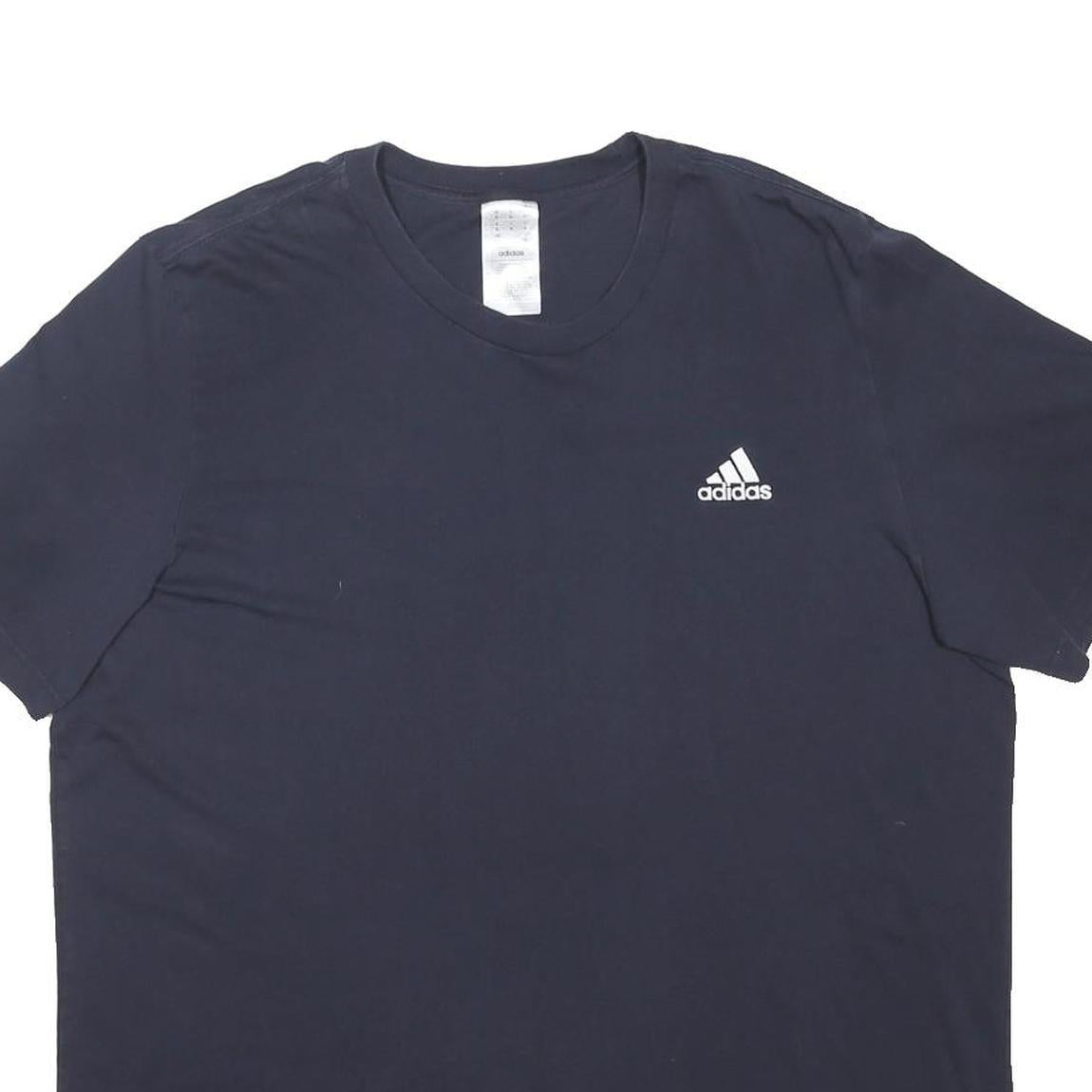 ADIDAS Mens Black Graphic T-Shirt XL Short Sleeve Crew Neck Cotton Blend