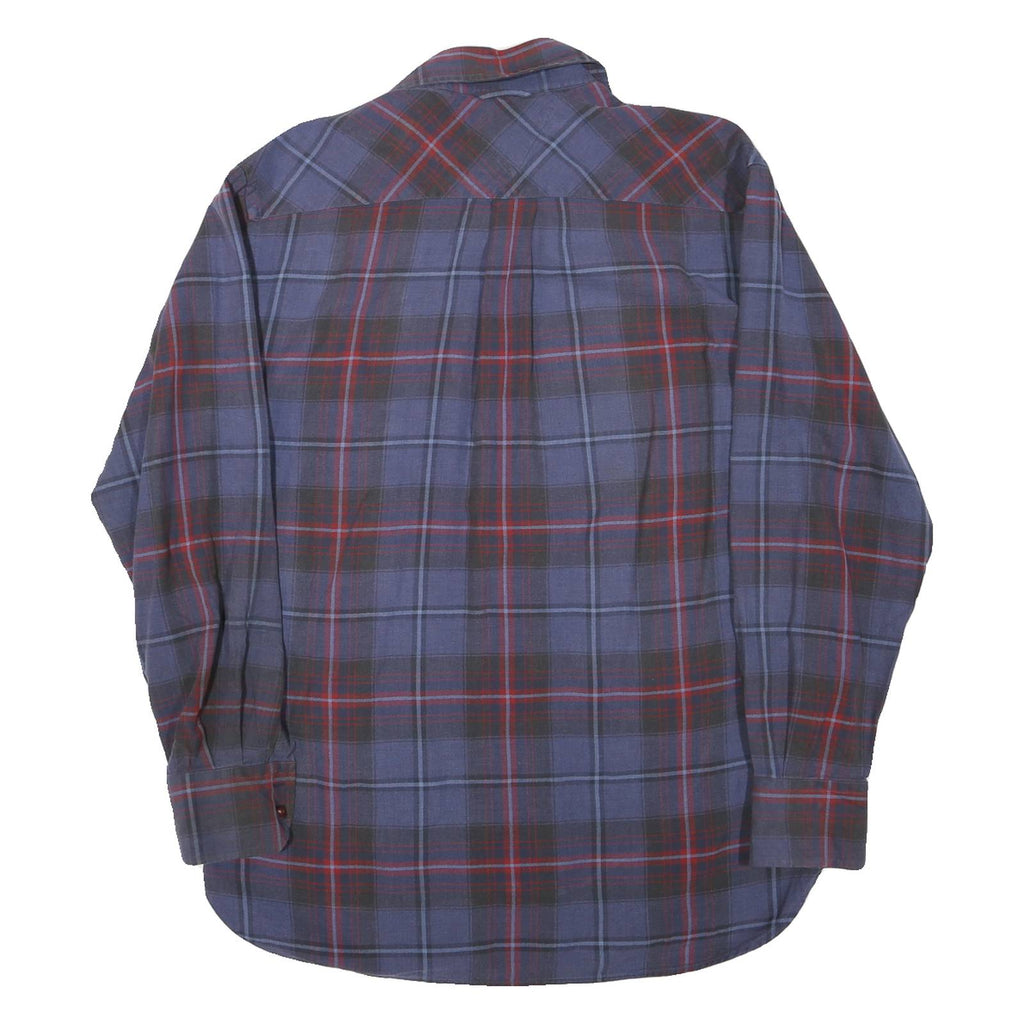 TOMMY HILFIGER Mens Blue Red Check Shirt S Cotton Long Sleeve Casual