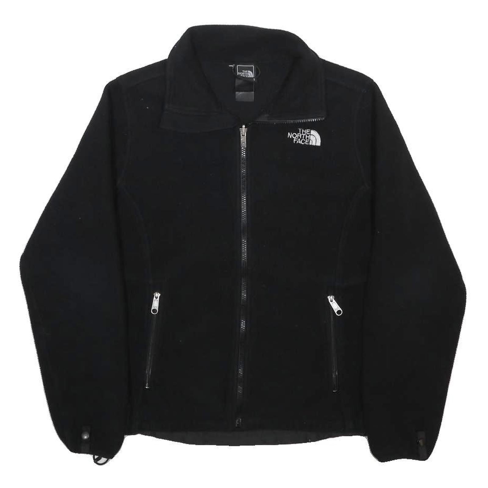 THE NORTH FACE Womens Black Zip Up Jacket M Polyester Fleece Outdoor Casual