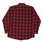 WORK N SPORT Mens Red & Black Check Shirt XL Button Long Sleeve Casual
