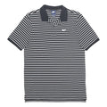 NIKE Mens Black & White Striped Short Sleeve Polo Shirt M Cotton Casual