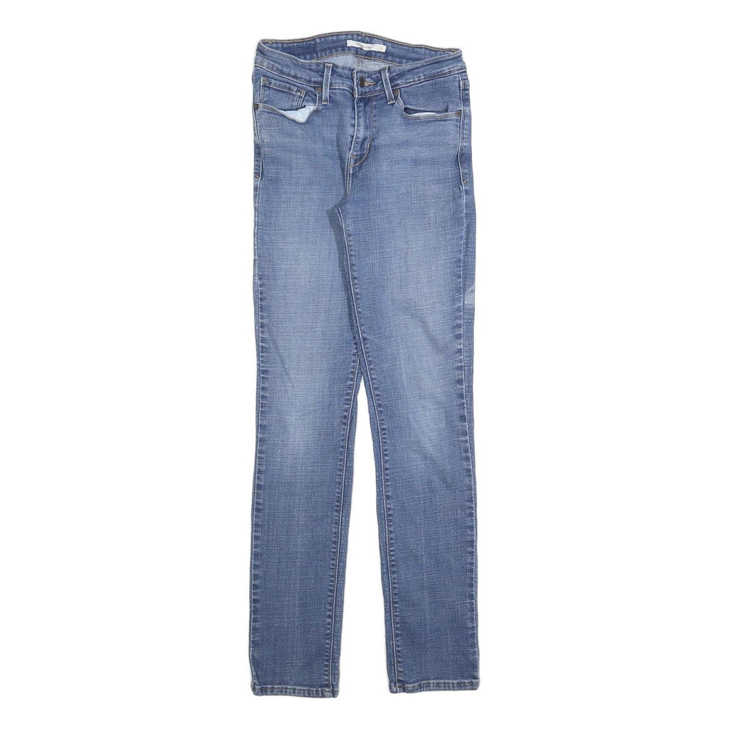 LEVI'S Womens Slim Blue Denim Cotton Blend Zip Jeans W26 L30 Classic Style