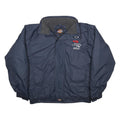 DICKIES Mens Navy Blue Workwear Jacket M Nylon Plain Zip Closure Classic Fit