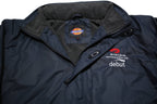 DICKIES Mens Navy Blue Workwear Jacket M Nylon Plain Zip Closure Classic Fit