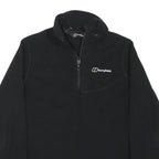 BERGHAUS Womens Black Polyester Blend Fleece Jacket UK 10 Outdoor Zip Up
