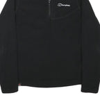 BERGHAUS Womens Black Polyester Blend Fleece Jacket UK 10 Outdoor Zip Up