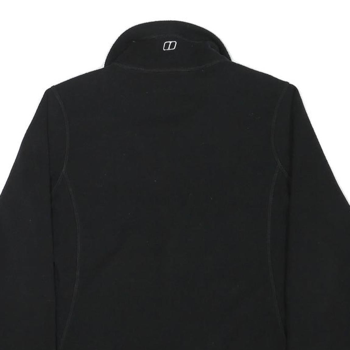 BERGHAUS Womens Black Polyester Blend Fleece Jacket UK 10 Outdoor Zip Up