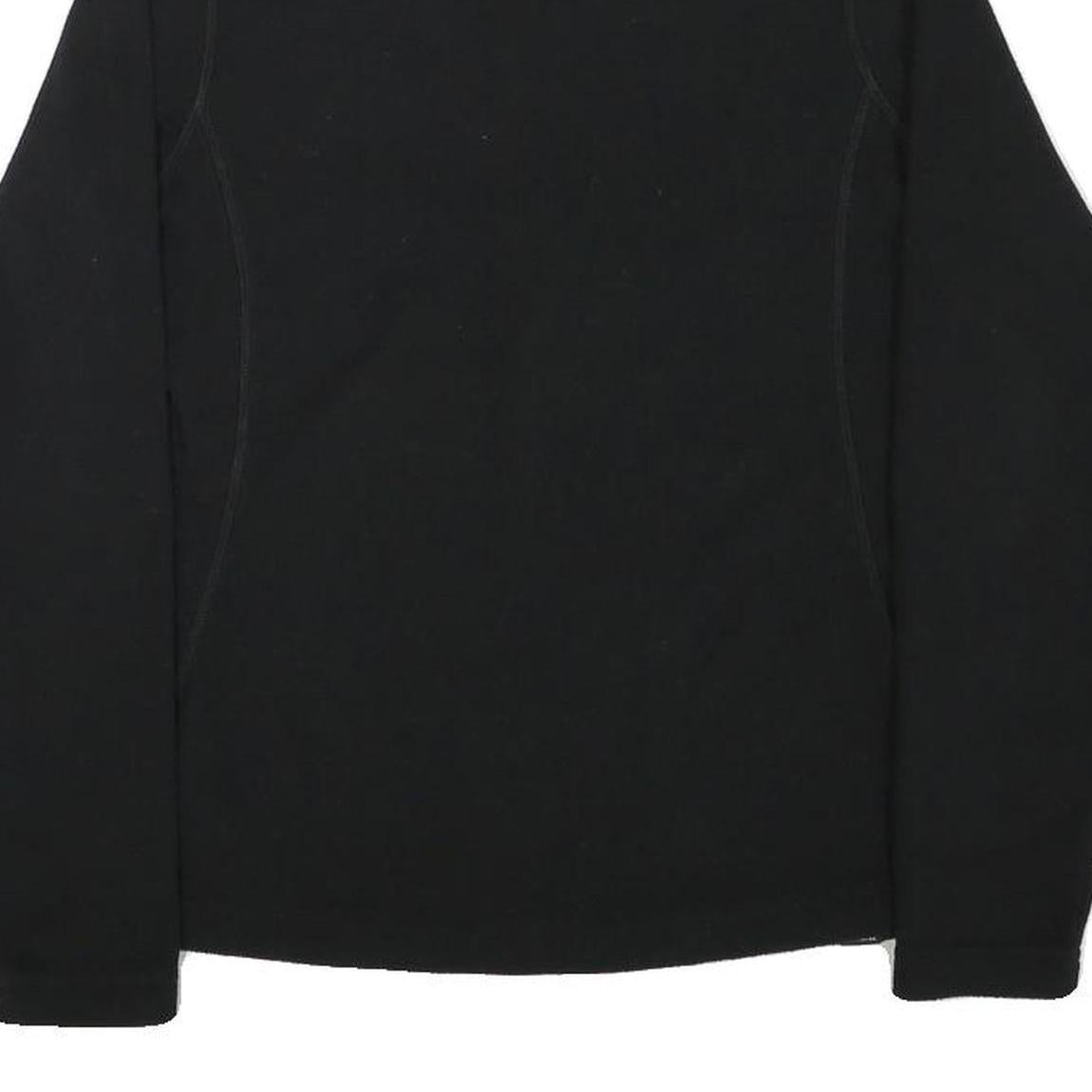 BERGHAUS Womens Black Polyester Blend Fleece Jacket UK 10 Outdoor Zip Up