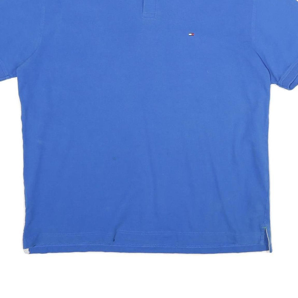 TOMMY HILFIGER Mens Blue Short Sleeve Polo Shirt XL Cotton Classic