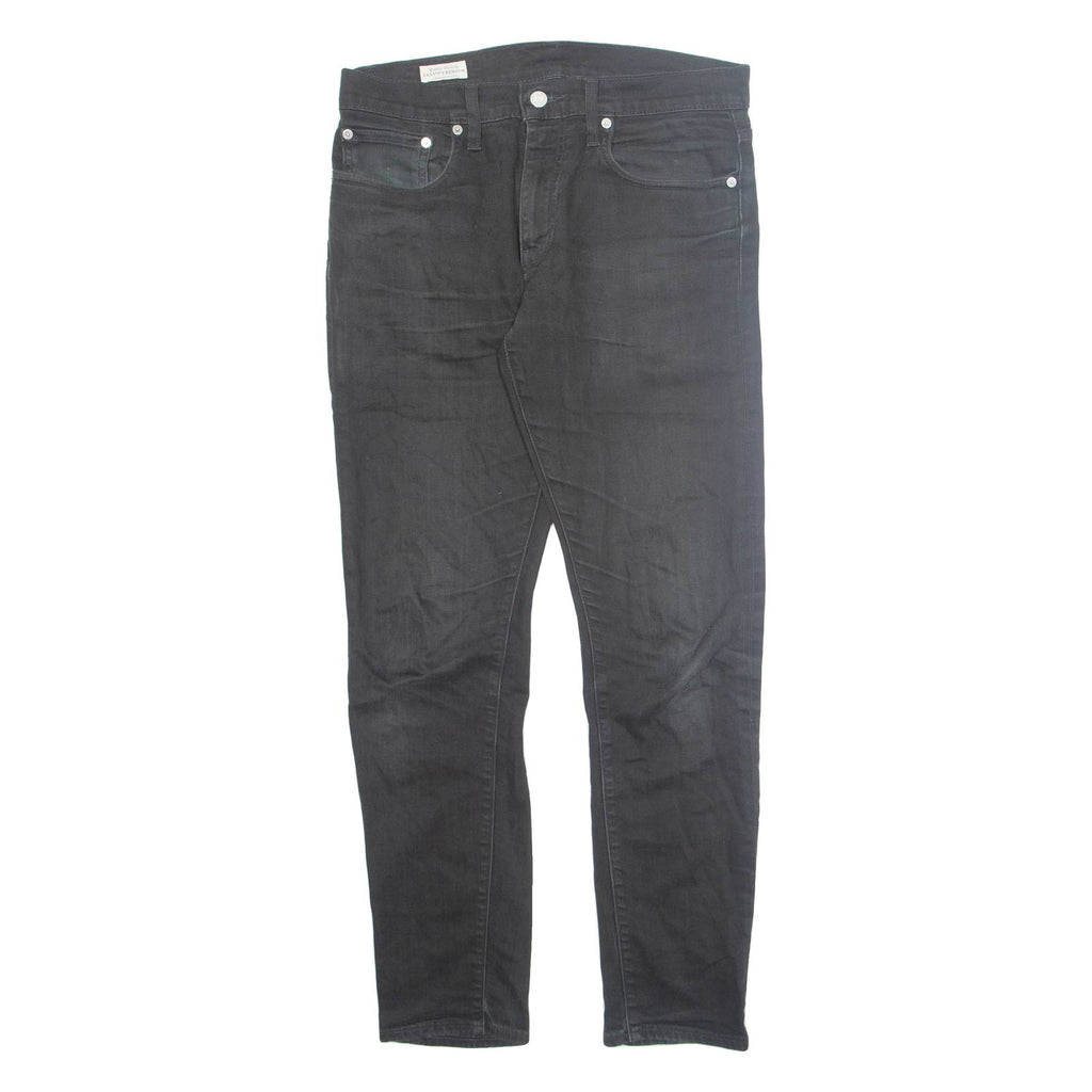 LEVI'S 512 BIG E Jeans Mens Black Slim Tapered Stone Wash W31 L28