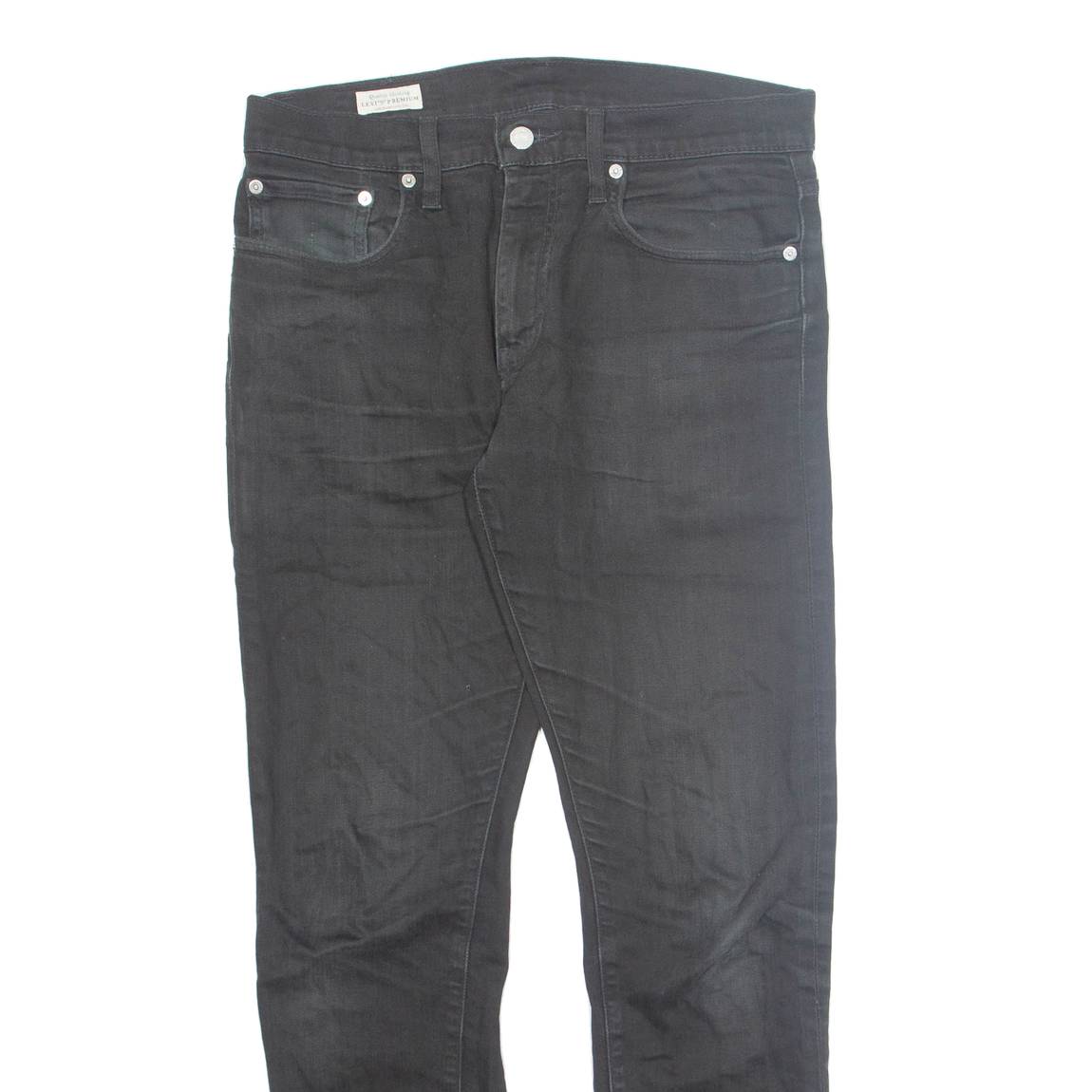 LEVI'S 512 BIG E Jeans Mens Black Slim Tapered Stone Wash W31 L28