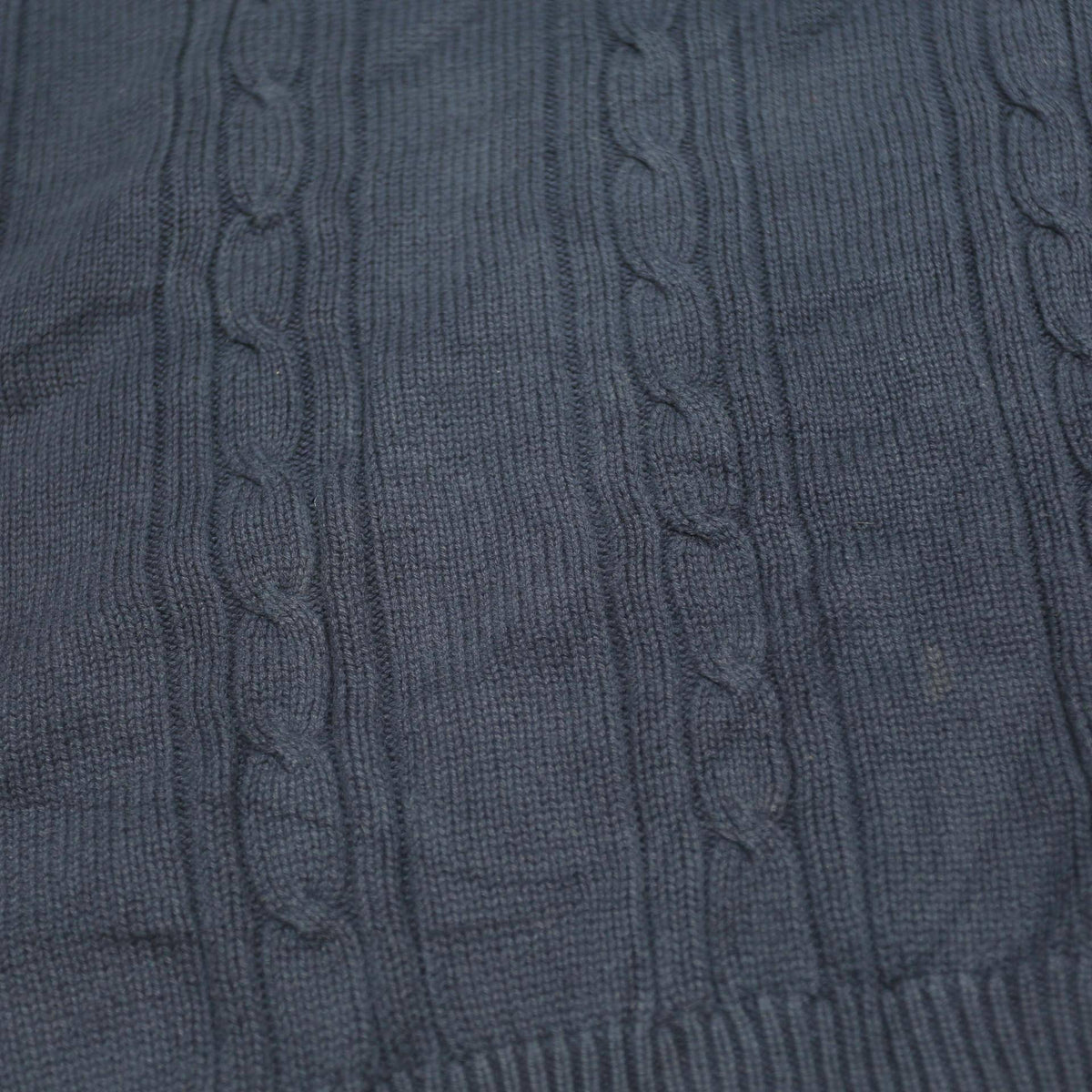 NAUTICA Mens Navy Blue Patterned Jumper Crew Neck Cable Knit XL Cotton