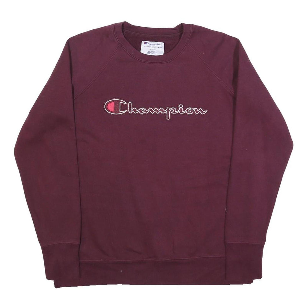 CHAMPION Mens Maroon Sweatshirt Crew Neck M Cotton Blend Pullover