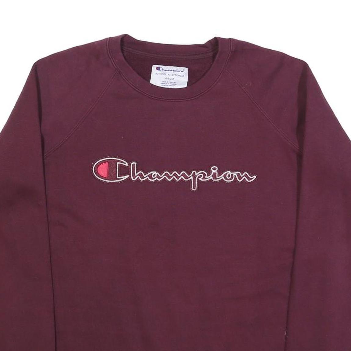 CHAMPION Mens Maroon Sweatshirt Crew Neck M Cotton Blend Pullover
