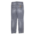 CARHARTT Mens Slim Blue Denim Jeans W30 L32 Stylish Cotton Blend Zip Closure