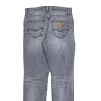 CARHARTT Mens Slim Blue Denim Jeans W30 L32 Stylish Cotton Blend Zip Closure
