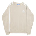 ADIDAS Mens Beige Sweatshirt Crew Neck M Classic 3-Stripes Trefoil Logo