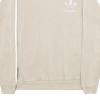 ADIDAS Mens Beige Sweatshirt Crew Neck M Classic 3-Stripes Trefoil Logo