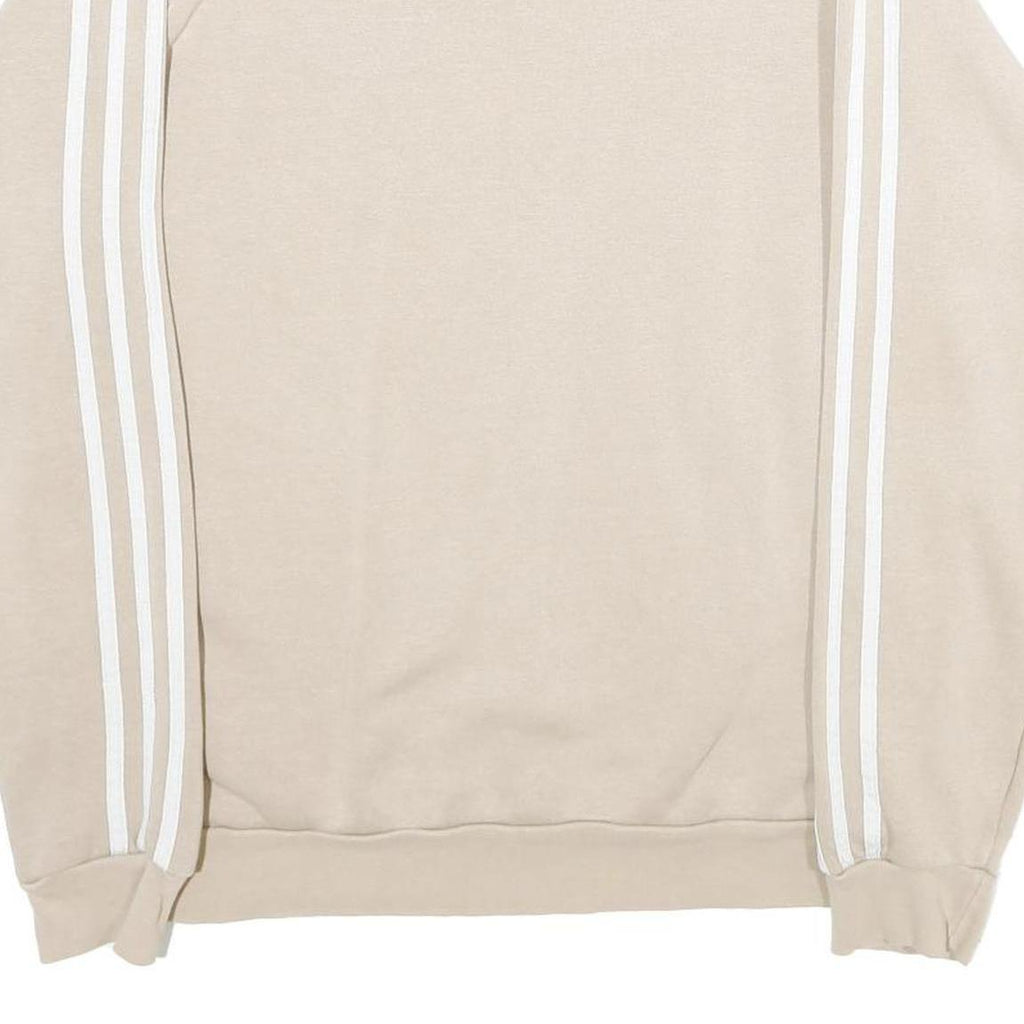 ADIDAS Mens Beige Sweatshirt Crew Neck M Classic 3-Stripes Trefoil Logo