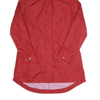 WOOLRICH Womens Red Jacket M Polyester Plain Hooded Zip Outdoor Casual