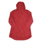 WOOLRICH Womens Red Jacket M Polyester Plain Hooded Zip Outdoor Casual