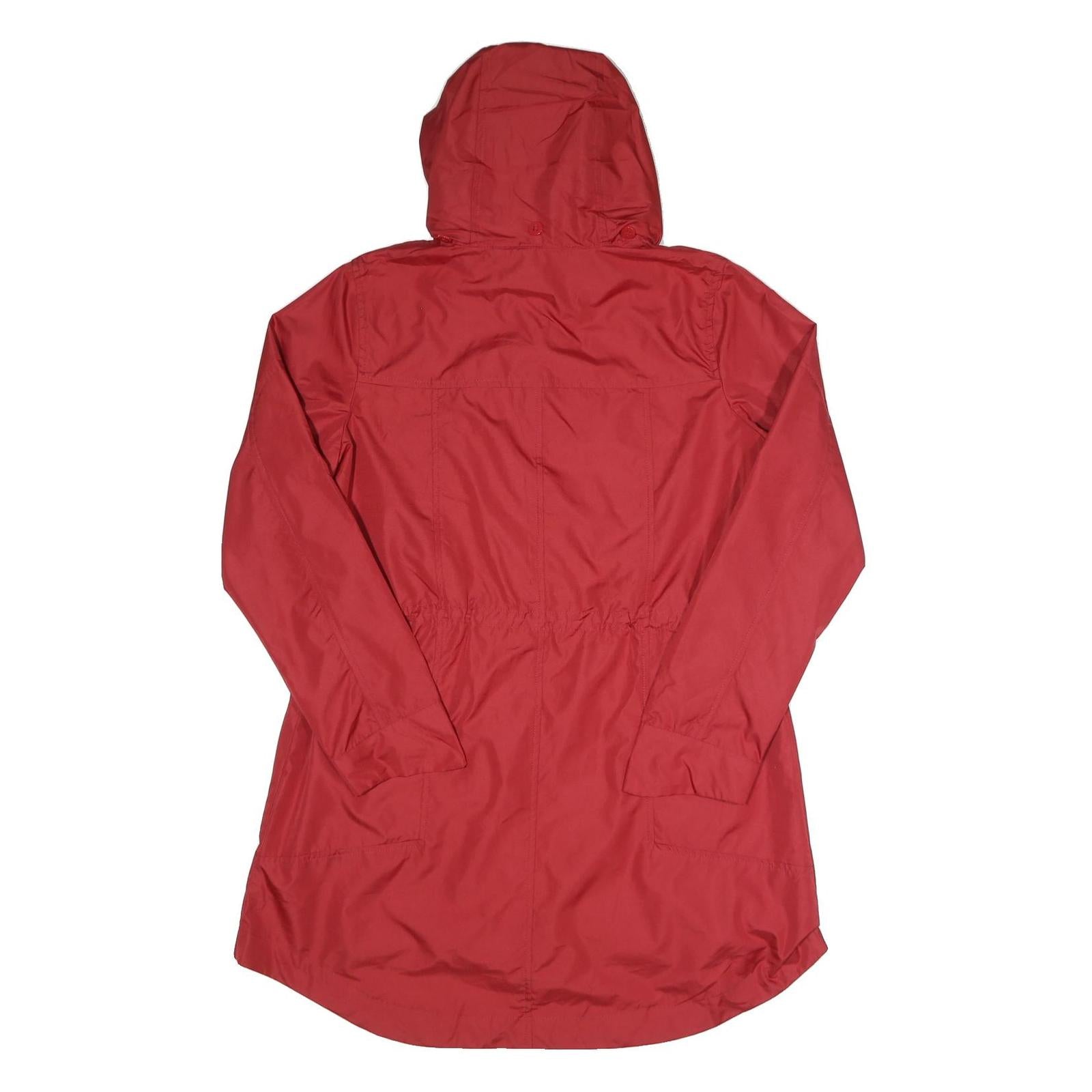 WOOLRICH Womens Red Jacket M Polyester Plain Hooded Zip Outdoor Casual