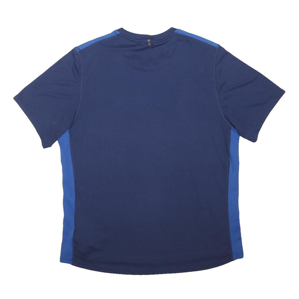 NIKE RUNNING Mens Blue & Royal Blue Running T-Shirt L Short Sleeve Crew Neck