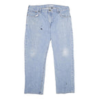 CARHARTT Mens Jeans Blue Relaxed Straight Denim Light W38 L30 Relaxed Fit Zip